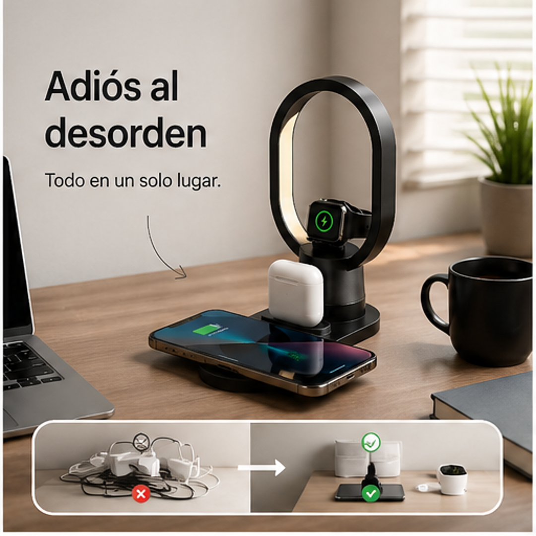 ZenCharge-Carga 4 En 1-“Olvídate del desorden. Carga todo en un solo lugar.”