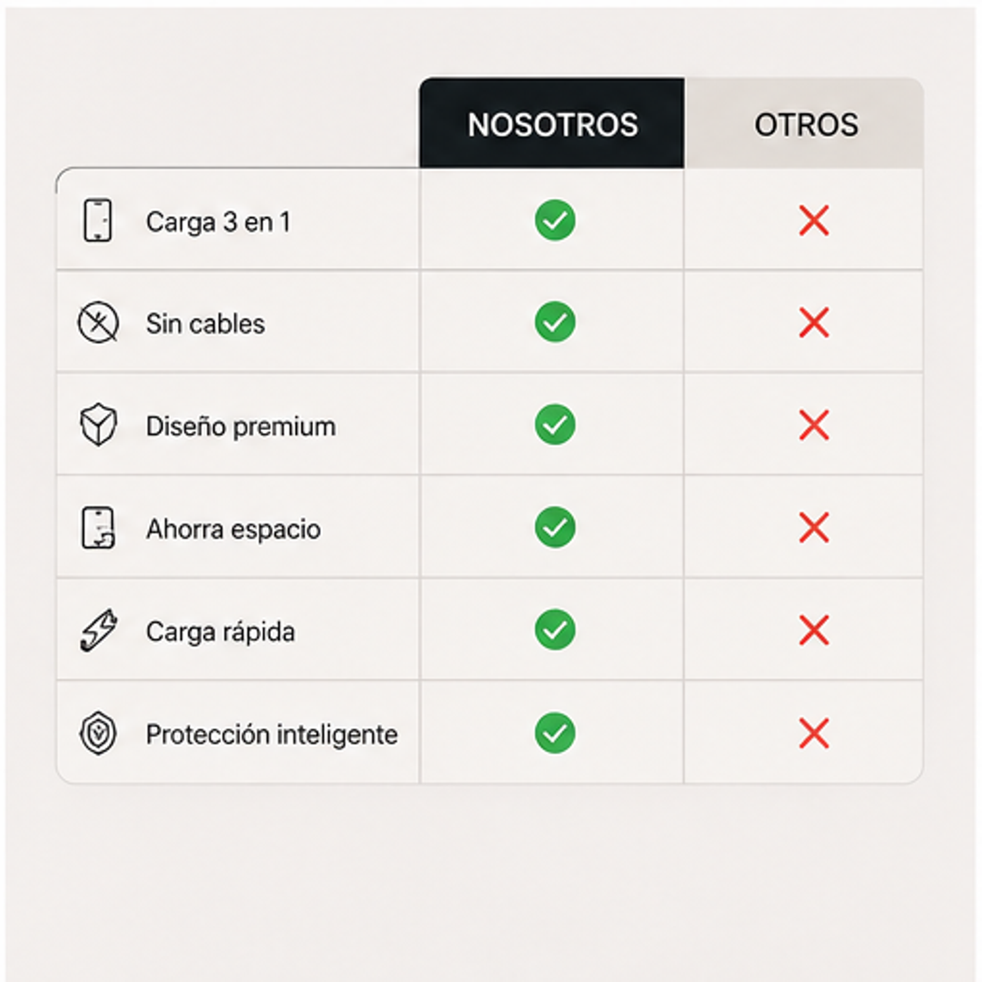 ZenCharge-Carga 4 En 1-“Olvídate del desorden. Carga todo en un solo lugar.”